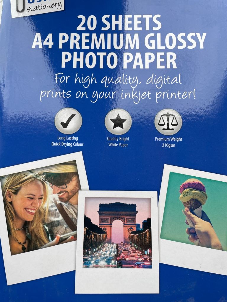 A4 glossy photo paper