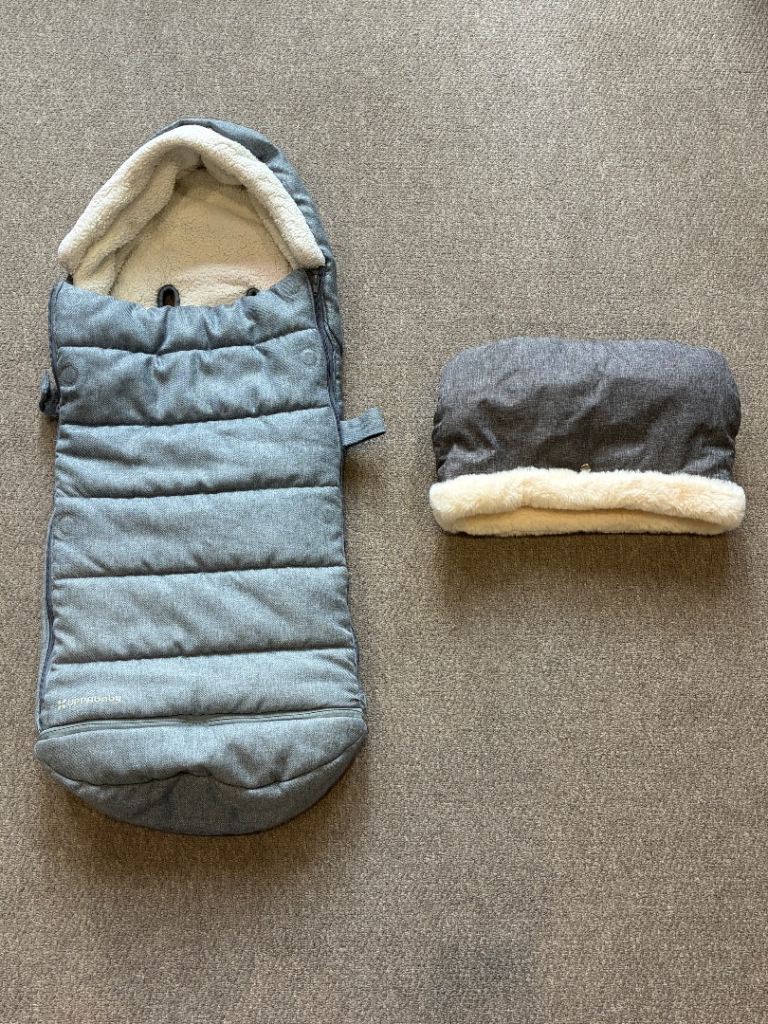 UPPAbaby CozyGanoosh footmuff + Ganoosh hand muff (Grey/Gregory)