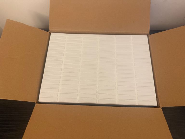 Wholesale Box – 4,860 Blank Anti-Theft Security Stickers (45 Packs)