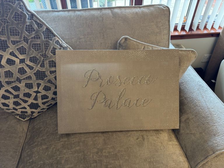 Next canvas prosecco palace grey sparkly canvas