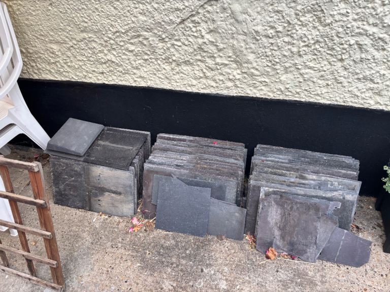 Used Grey Slate Tiles - Various Sizes, Fair Condition