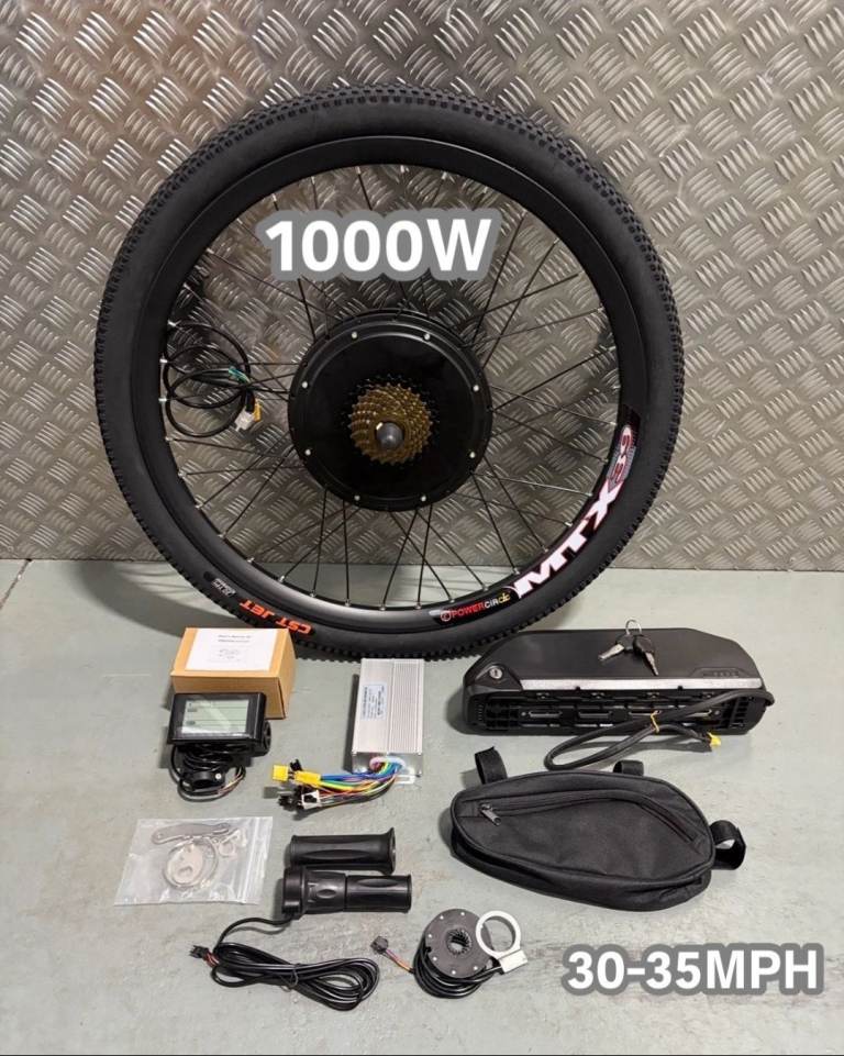 Full Conversation Kit 48V 1000W Size 29 Rear Hub Motor With Battery 48V 15AH