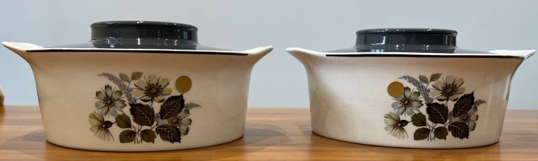 White serving dishes