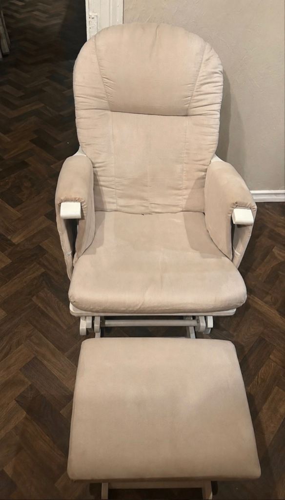 Beige rocking chair