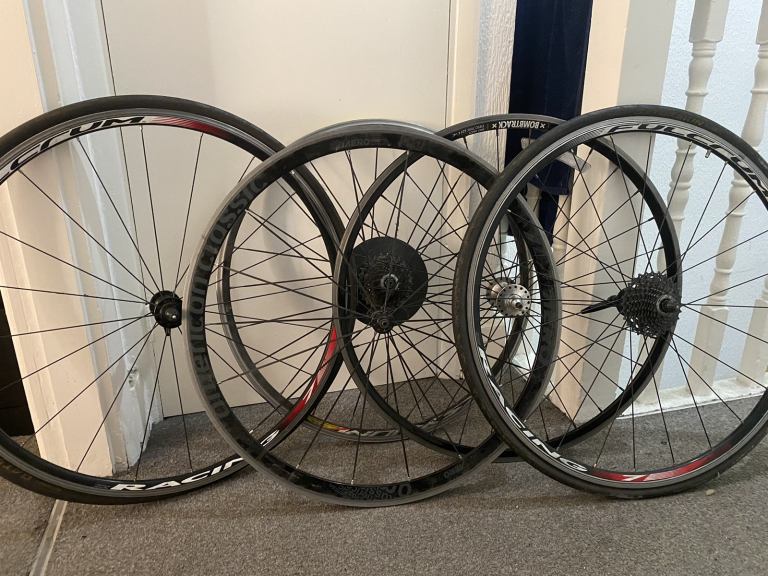 Bicycles and road bikes spare wheels..