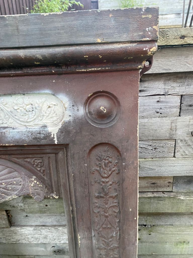 Victorian cast iron fireplace front 