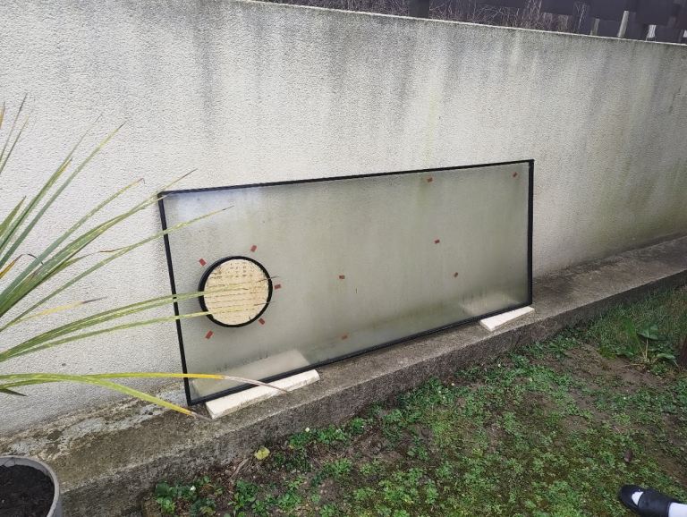 Double glazing glass door panel 