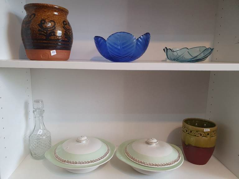 Various vases bowls china glass bundle 