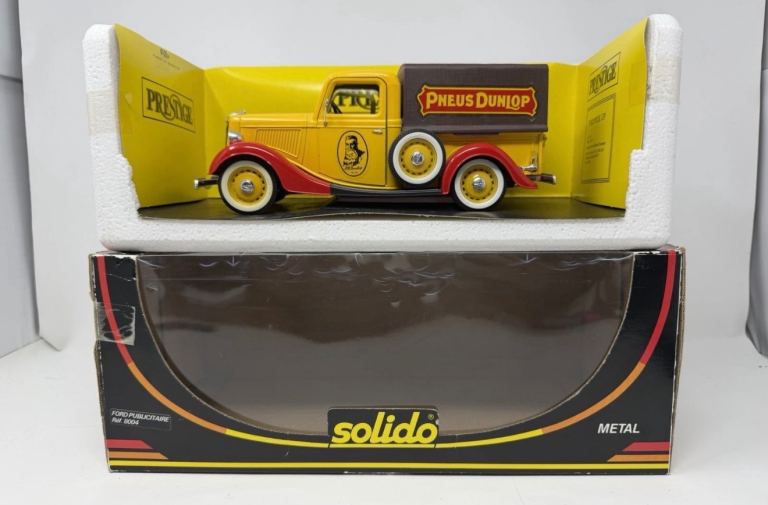 Solido Prestige Ford Publicitaire Ref:8004 1936 Ford V8 Pick Up Pneus Dunlop