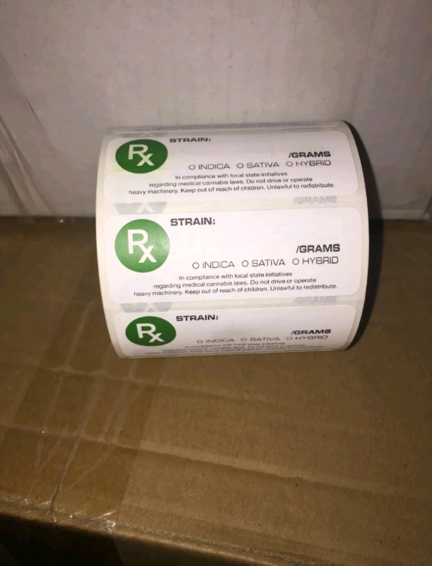 Rx label pop top labels cali pack stickers