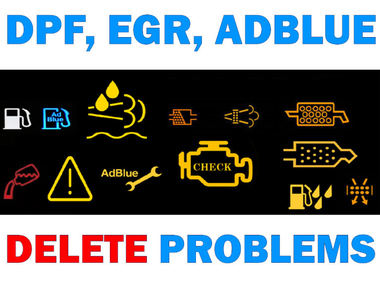 ADBLUE, DPF, EGR - DELETE, LIMP MODE -OFF,  STAGE1, 2