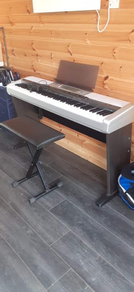 Electric Keyboard, Casio Privia, with Stand and Stool – Good Condition