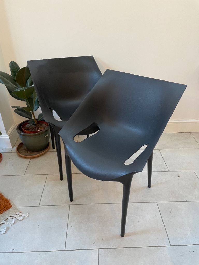 Dining chairs KARTELL Dr Yes black (rrp >£200 per chair)