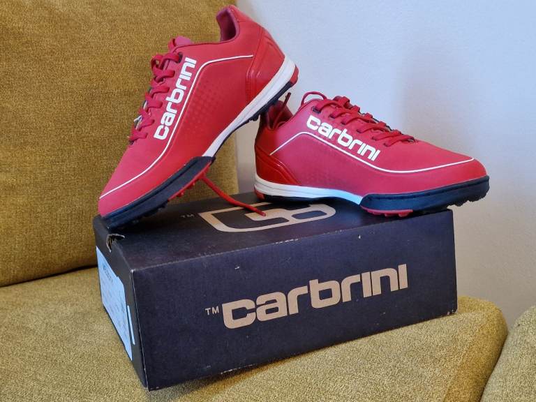 Brand new CARBRINI Velocity Red Football Sports Trainers Shoes Kids Astroturf Size UK3