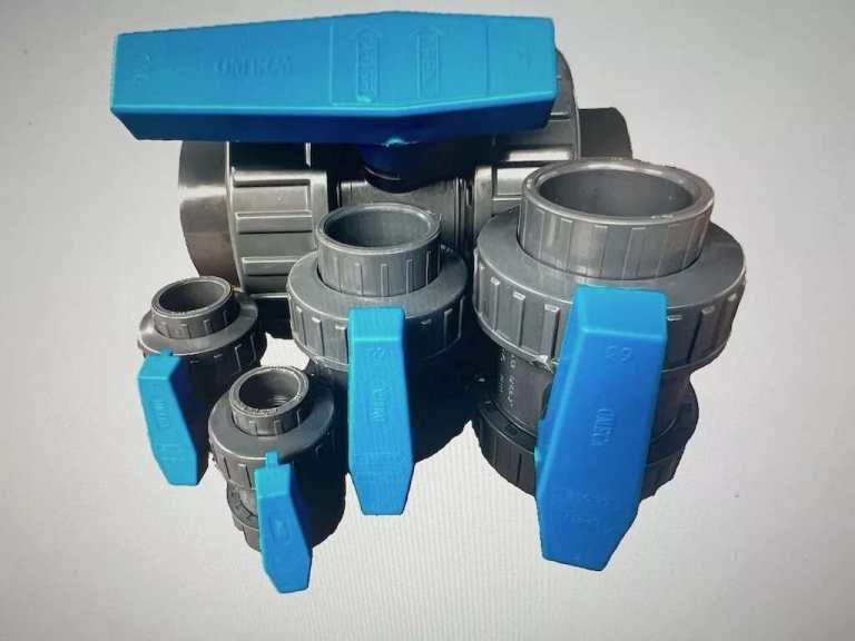 Double Union Ball Valve Blue Handle - Koi Fish Pond Pumps Filters