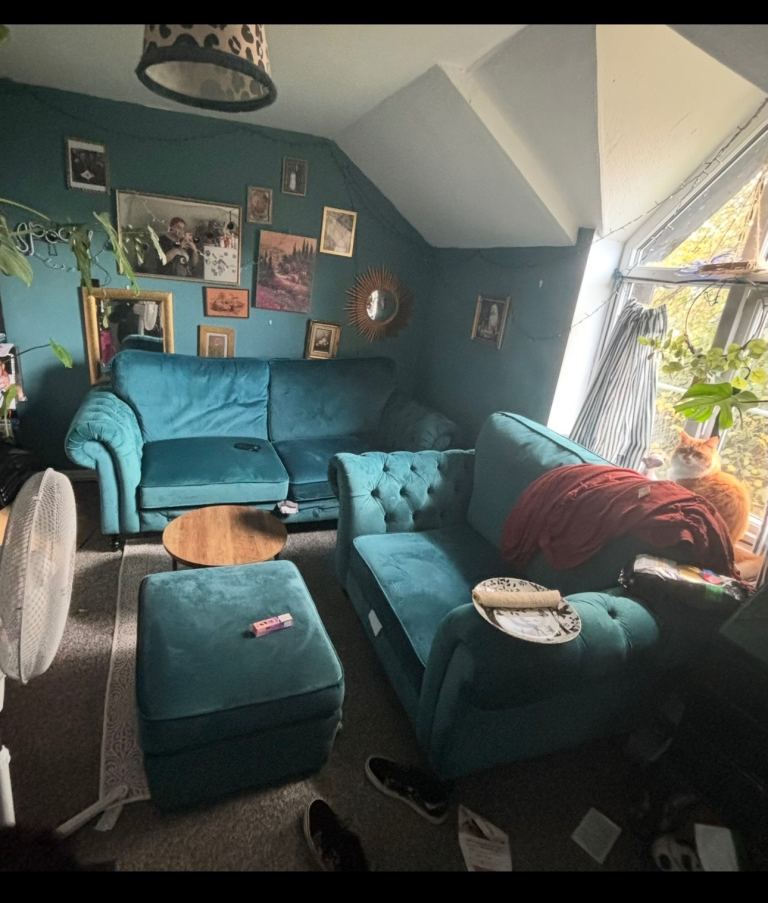 Sofa, Chair and Footstool Set