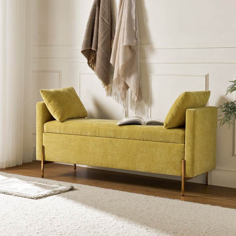 Upholstered ottoman bench