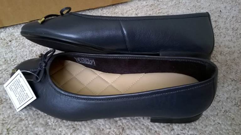 JD WILLIAMS Talia Leather Ballerina Shoes Extra Wide Fit Talia Leather Ballerina NEW RRP £40