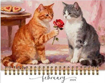 image for cat calendar 2026 with beautiful seasonal pictures - new, sealed