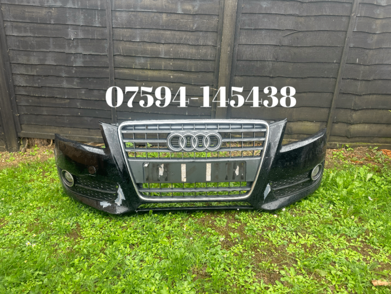 AUDI A5 S LINE 2008 FRONT BUMPER BLACK + GRILL + FOGS COUPE / CONVERTABLE CHEAP