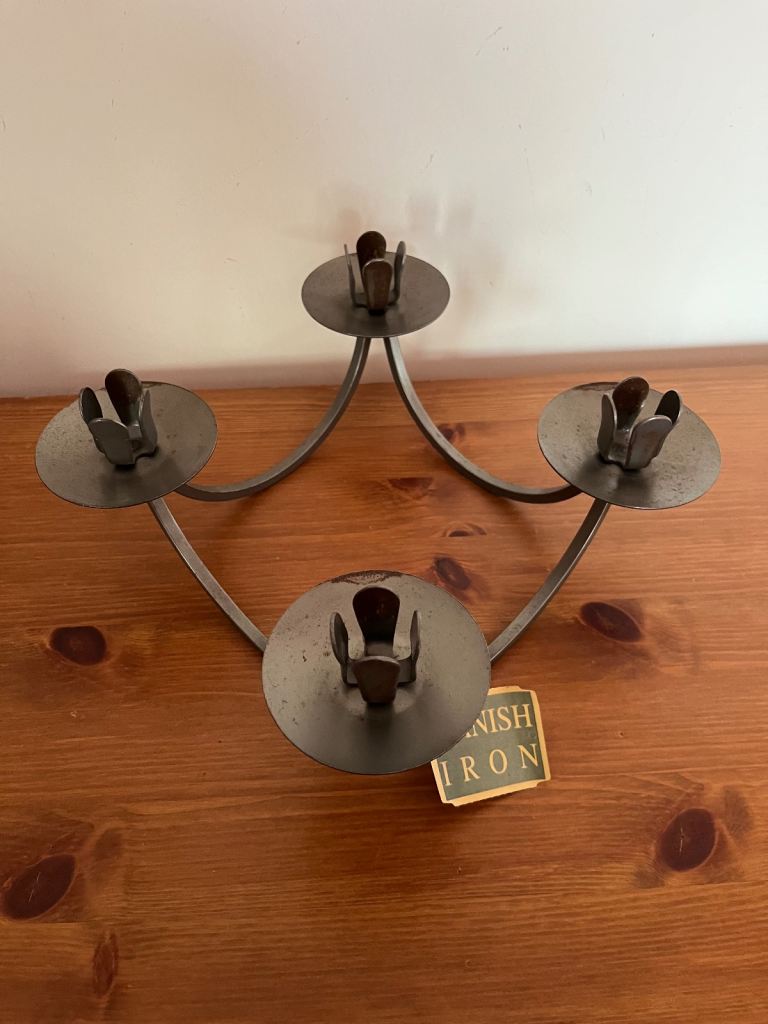 Danish Iron Candlestick 