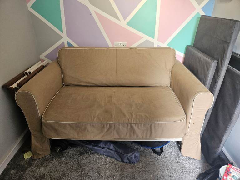Small Beige Sofa  – Fair Condition