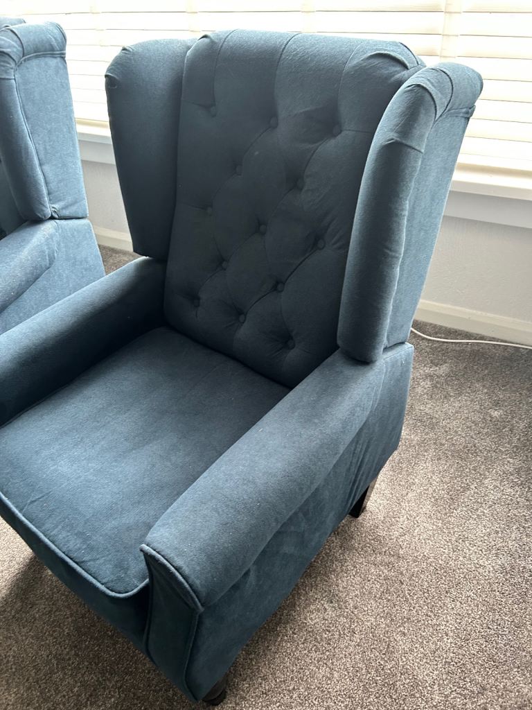Accent wingback armchairs