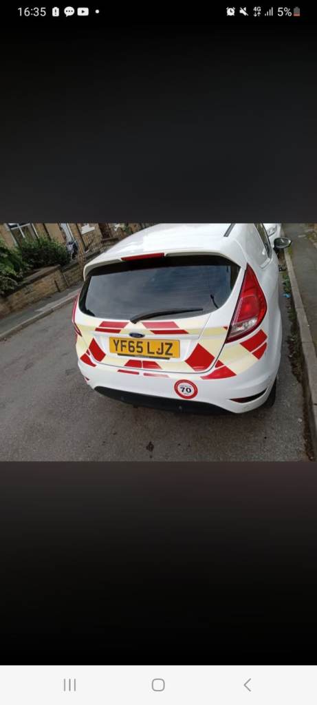 Ford, FIESTA, Car Derived Van, 2015, Manual, 1496 (cc)