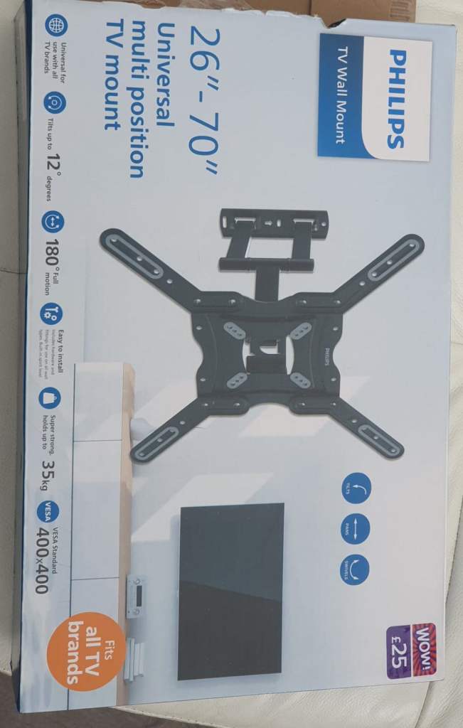 Philips Universal Multi-Position TV Wall Mount 26"-70" - New