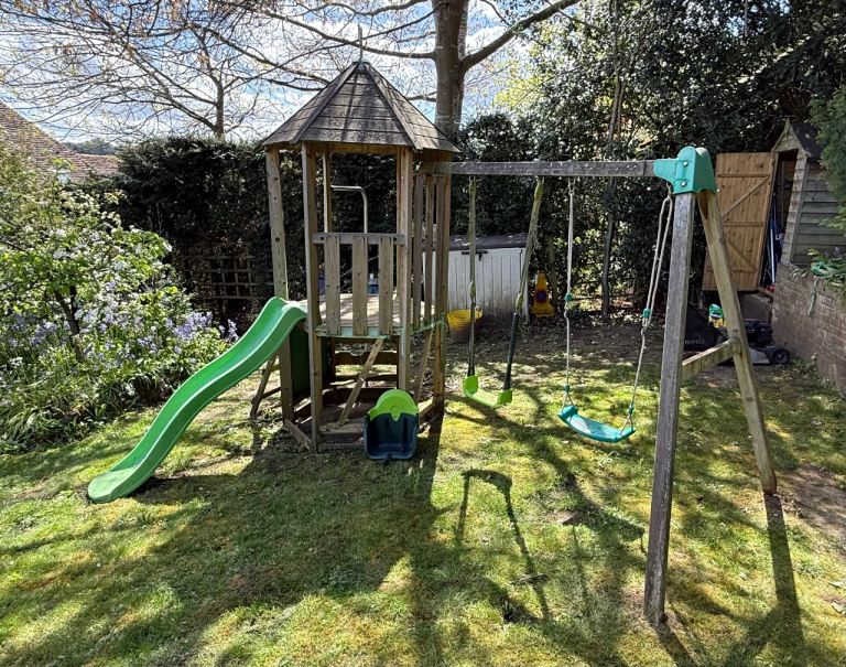 TP Toys Castlewood Tower, Swings, Slide and Pole