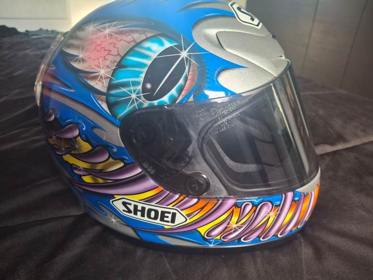 Vintage Shoei Interceptor Motorcycle Helmet size 55cms Eye Ball Design