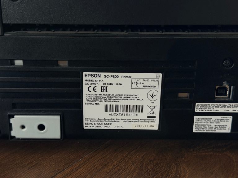 Epson SureColor P800 – Untested / No Power Lead