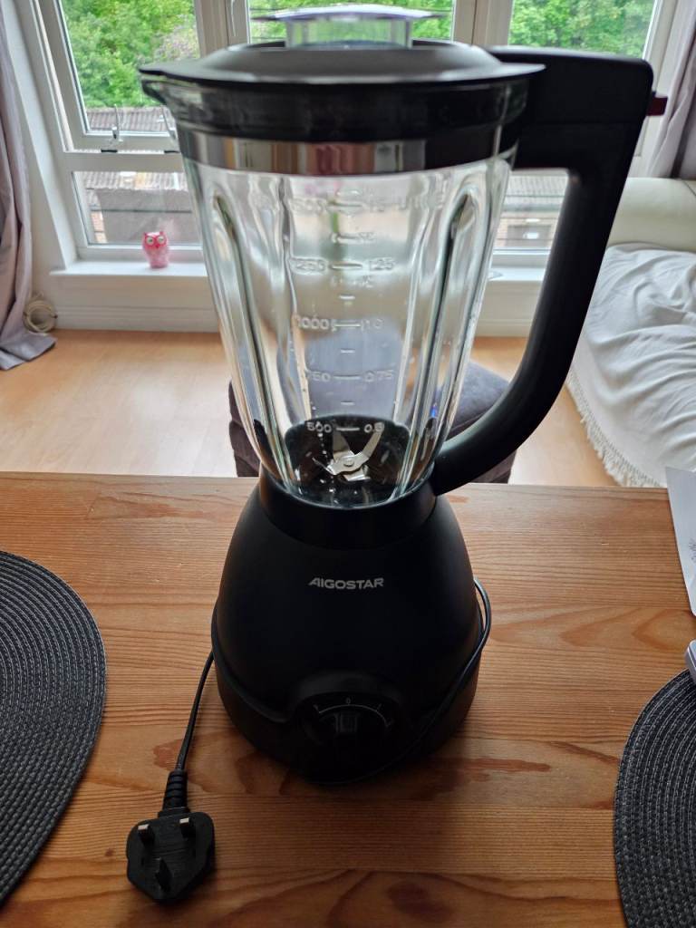 Aigostar 800W 1.5L Heat-Resistant Glass Blender & Smoothie Maker 