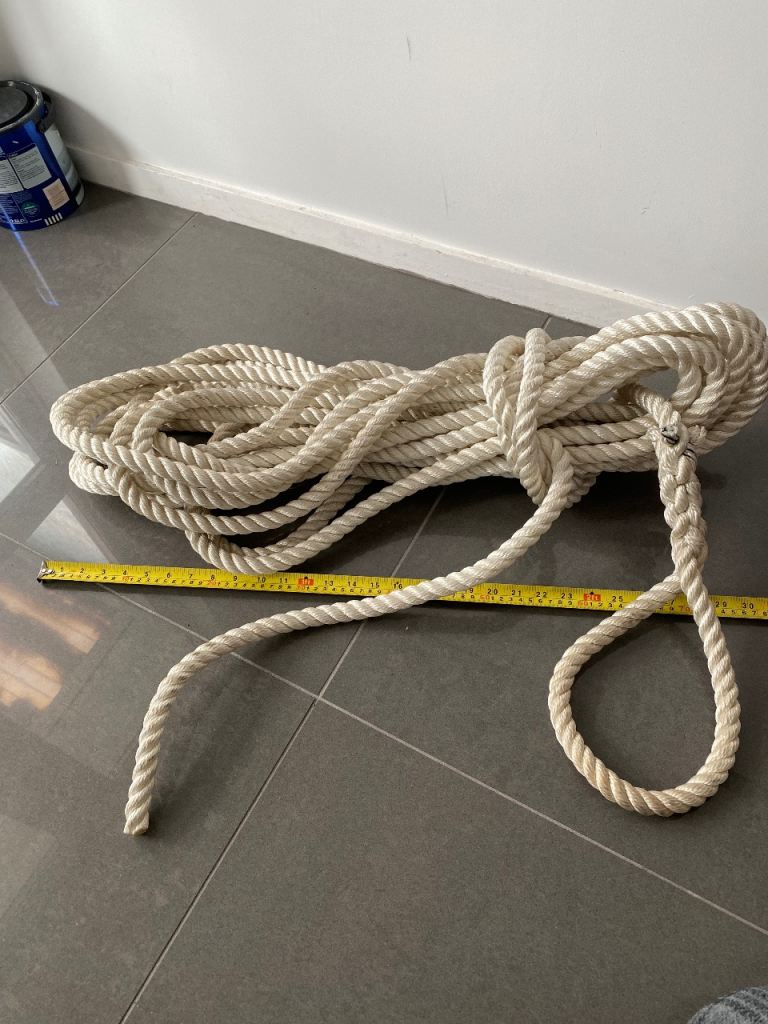 Boating, mooring rope 21m x 18mm.
