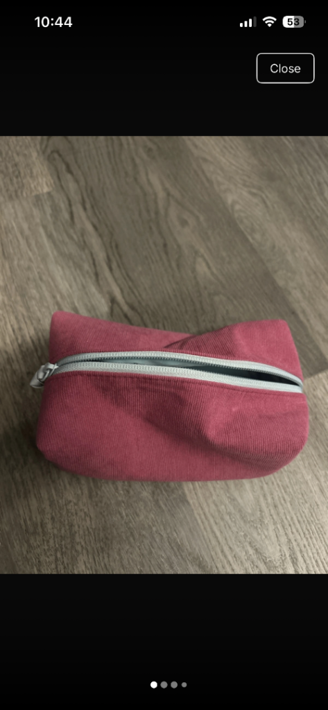 Fresh Red Fabric Pouch / Small Bag - As Good As New