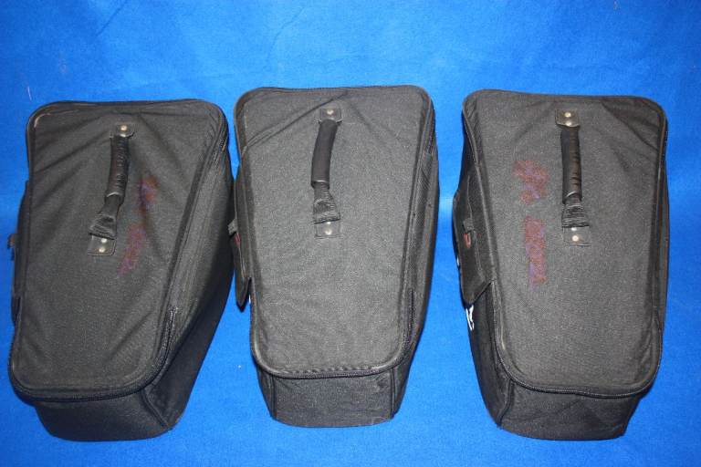 Set of 3 Pearl Jesus Diaz Wedge Cajons ~ With Cases ~ 10in + 11in + 12in ~ All 18in High ~ £325 ono