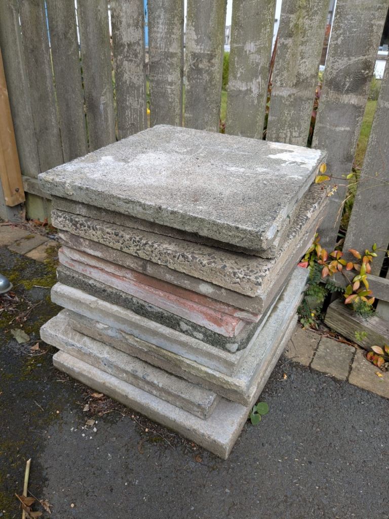 12 (2 foot x 2 foot) paving slabs