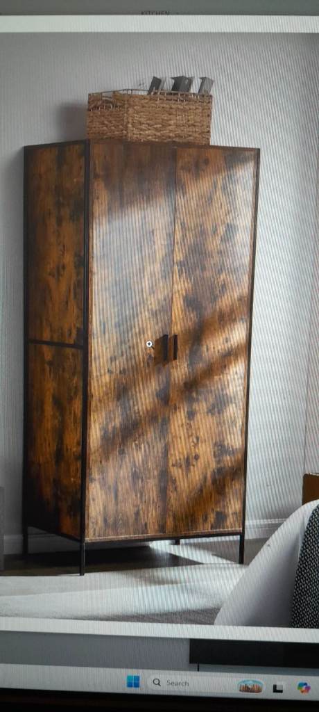 Rustic Brown Wardrobe (Brand New in box flat packed)