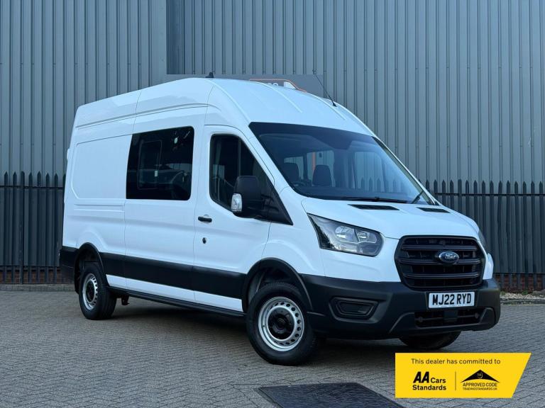 2022 Ford Transit 2.0 350 EcoBlue Leader Crew Van Double Cab 6dr Diesel Manual RWD L3 H3 Euro Hig...
