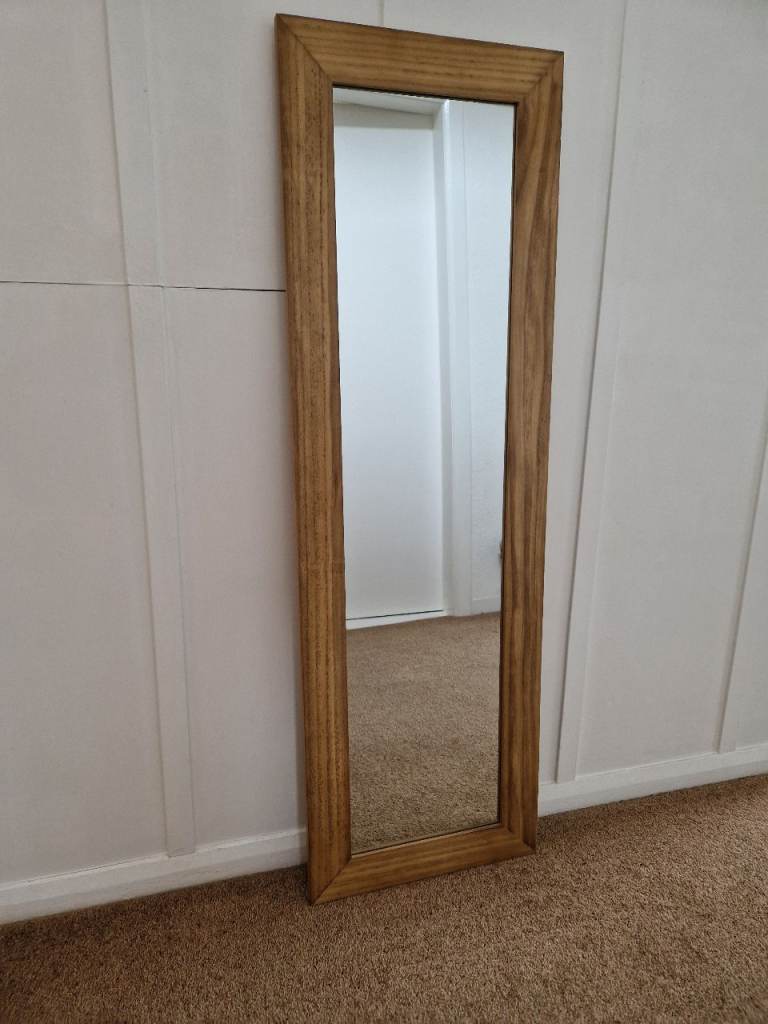 Solid oak mirror 17inch x53inch