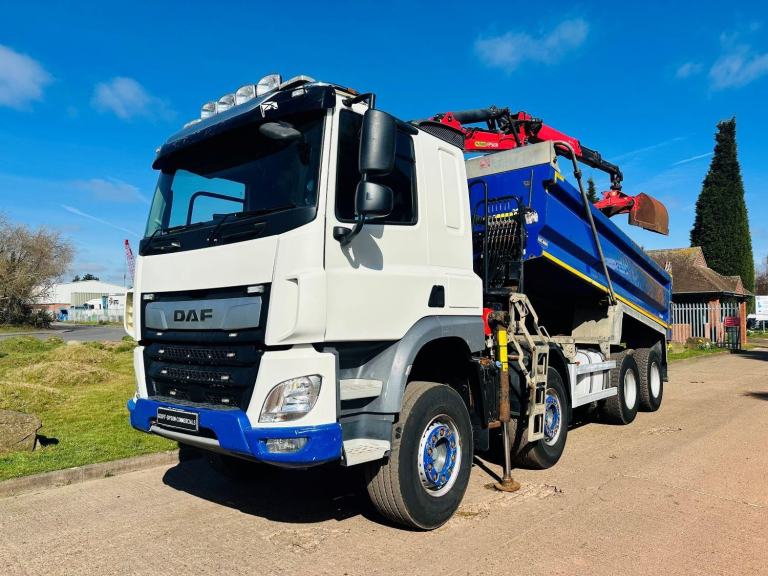 DAF CF 450 2019 8X4 TIPPER GRAB, EPSILON M125 CRANE, SLEEPER CAB