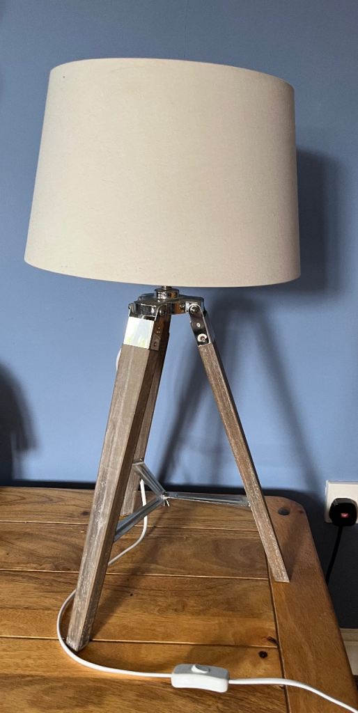 Stylish Wooden Tripod floor and table lamps