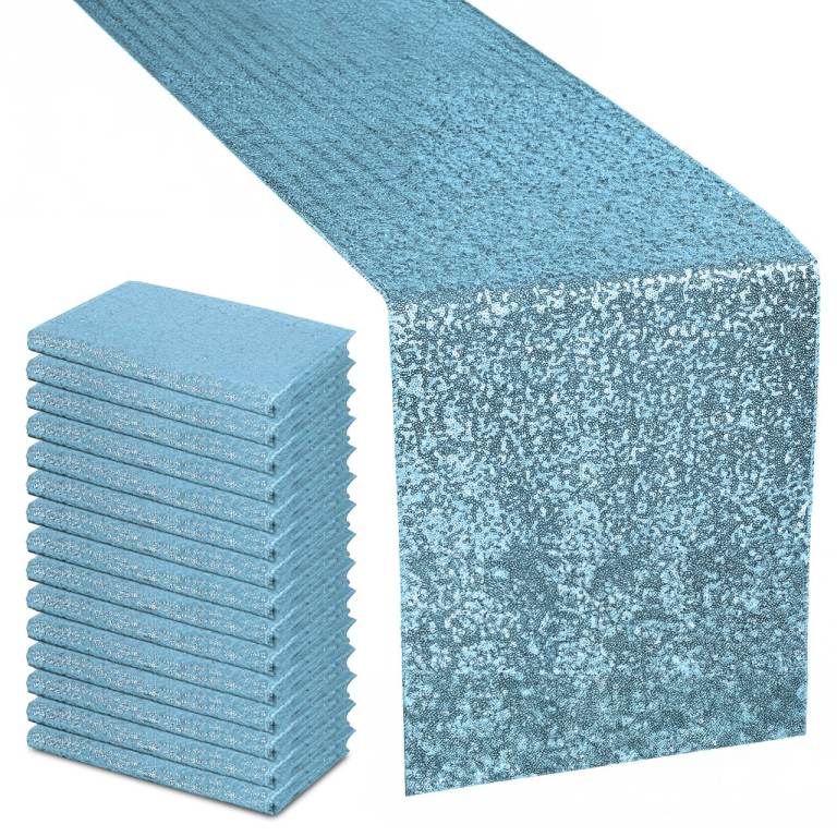 11x108 Inch Shimmer Sequin Table Runner Glitter Table Runner Overlay Sequin Table Linen Fabric
