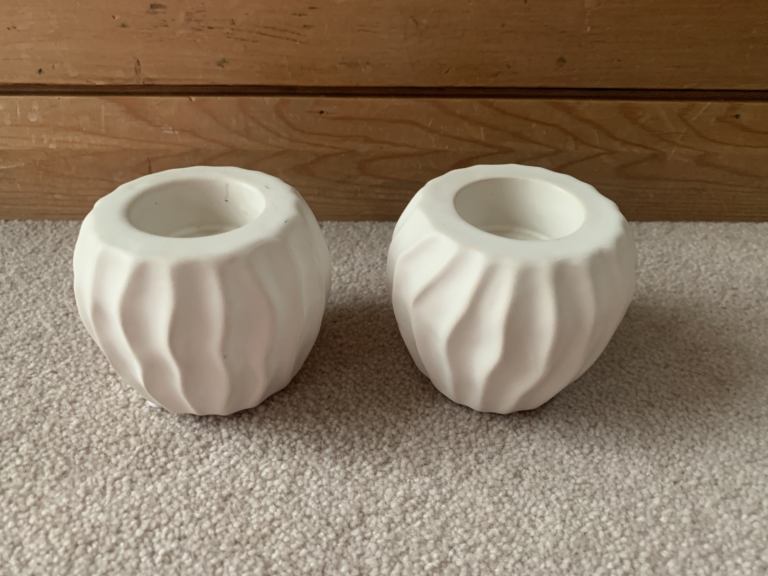 Scandi Nordic style candle holders x2