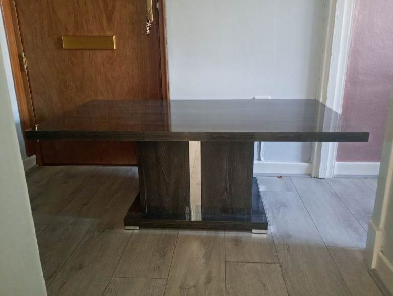 New Dark Grey High Gloss Heavy Coffee Table from The Designer Rooms