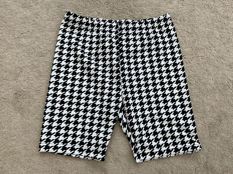 ‘Shein’ Girls Houndstooth Black & White Shorts, Age 11 Years 