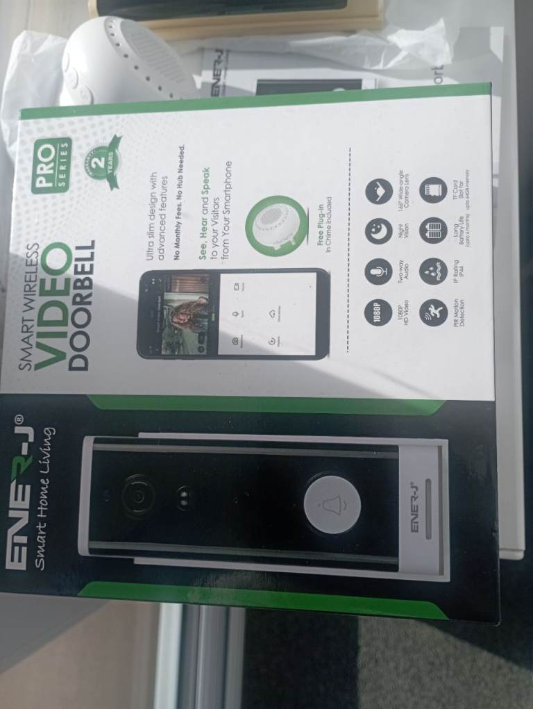 ENER-J Smart Wireless Video Doorbell - New in Box