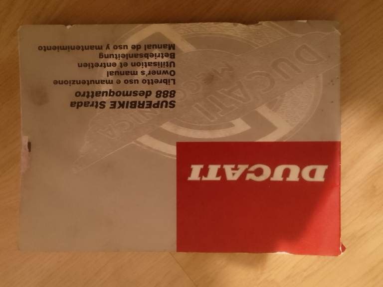 Ducati  888 owner original handbook 