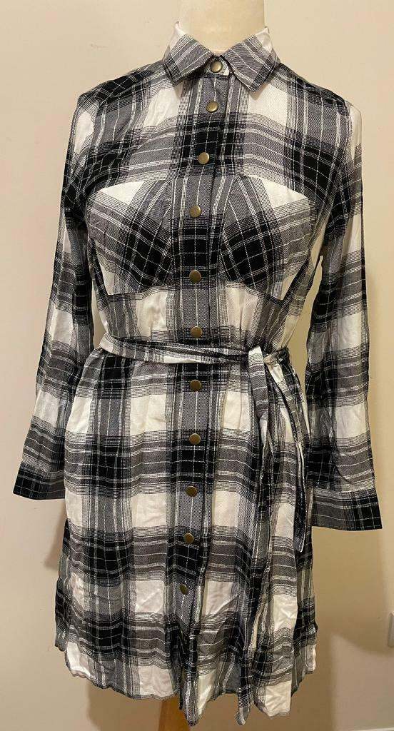 Marks and Spencer Ladies Size 12 Checked Shirt Dress.