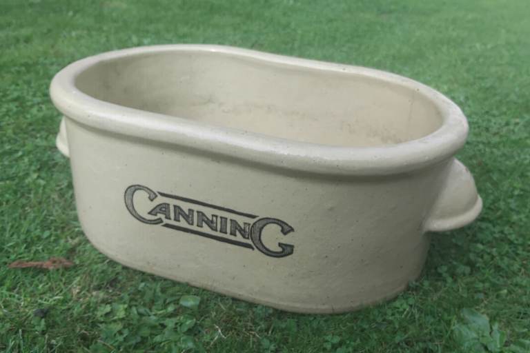 Vintage Canning Stoneware Pot - Beige, Good Condition